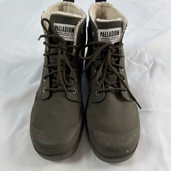 Palladium Unisex Adult Pampa Hi Combat Boots Olive Canvas Sz. M12 W13.5 main image 10